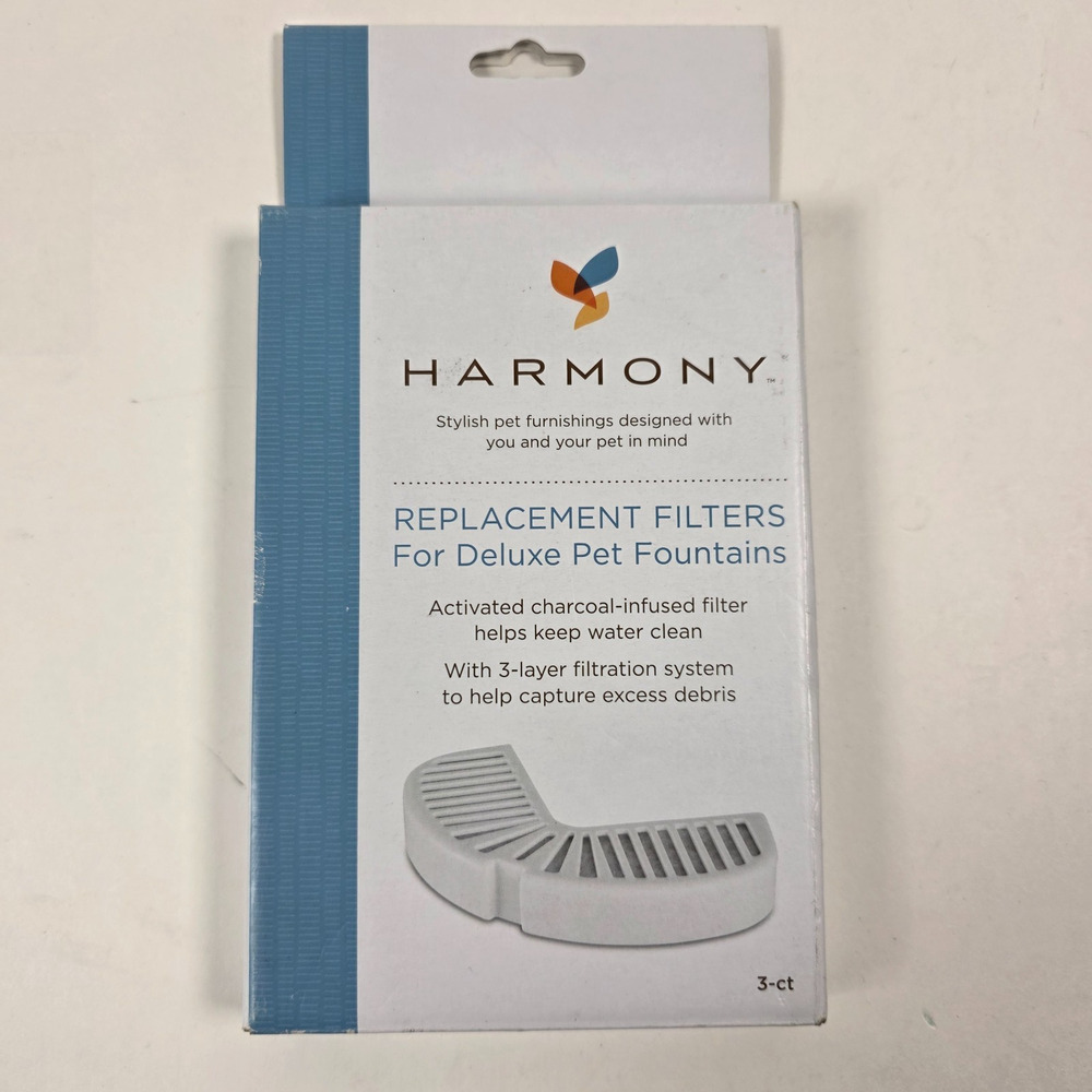 Harmony Replacement Filters for Deluxe Pet Fountain 3 Pack